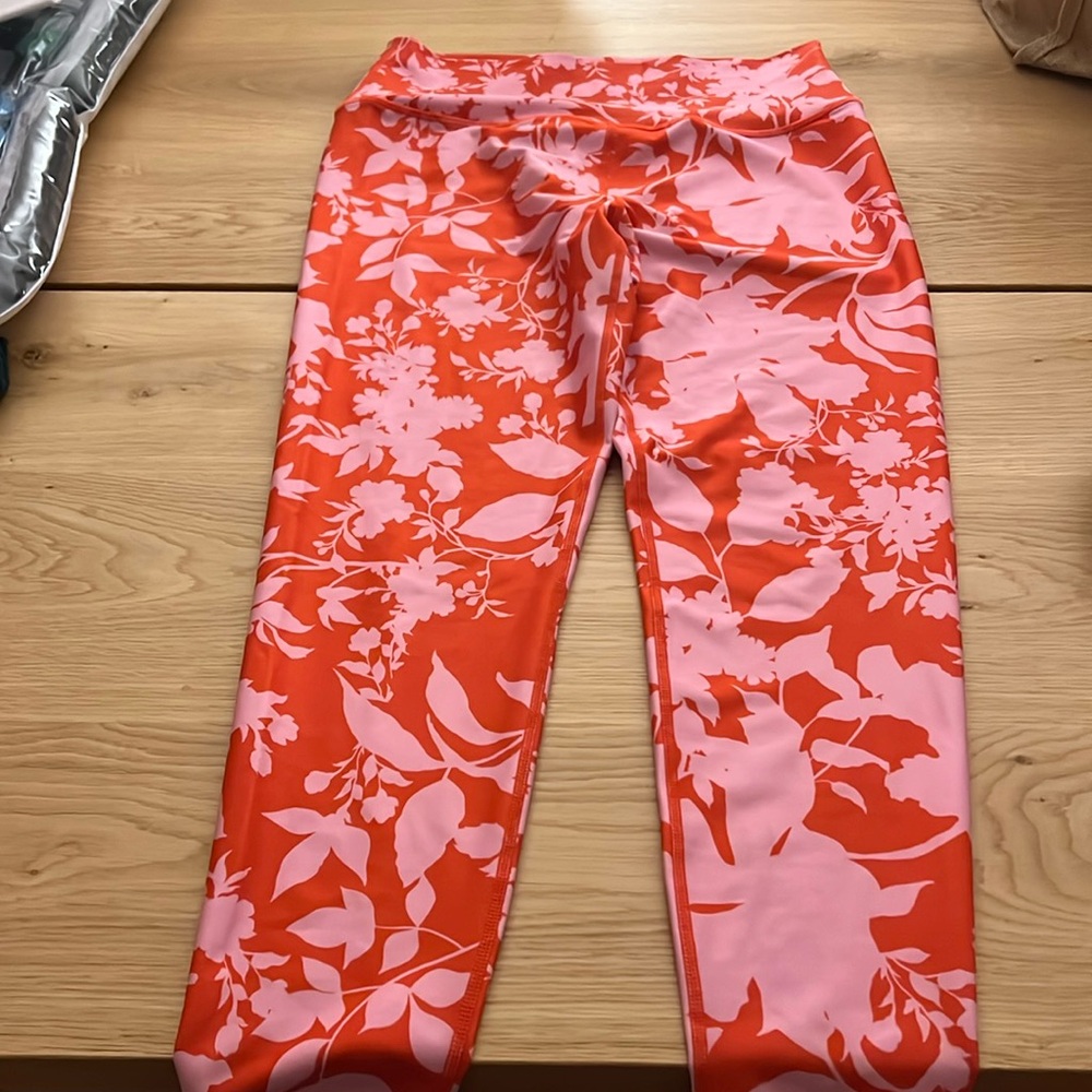 Pink & Orange Ankle Leggings